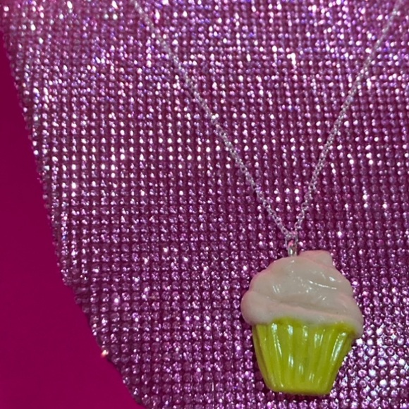 Cupcake Sterling Silver Necklace Bakery Fake Food Kitchen Cosplay Egirl Lolita - Picture 6 of 12